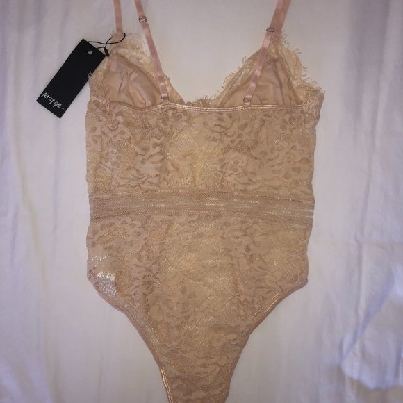 NASTYGAL satin lace bodysuit- S - Picture 5 of 5